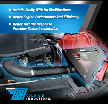 2016-2024 Chevrolet Camaro with 6.2L V8 Cold Air Intake