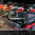 Camaro SS engine bay with cold air inductions intake installed